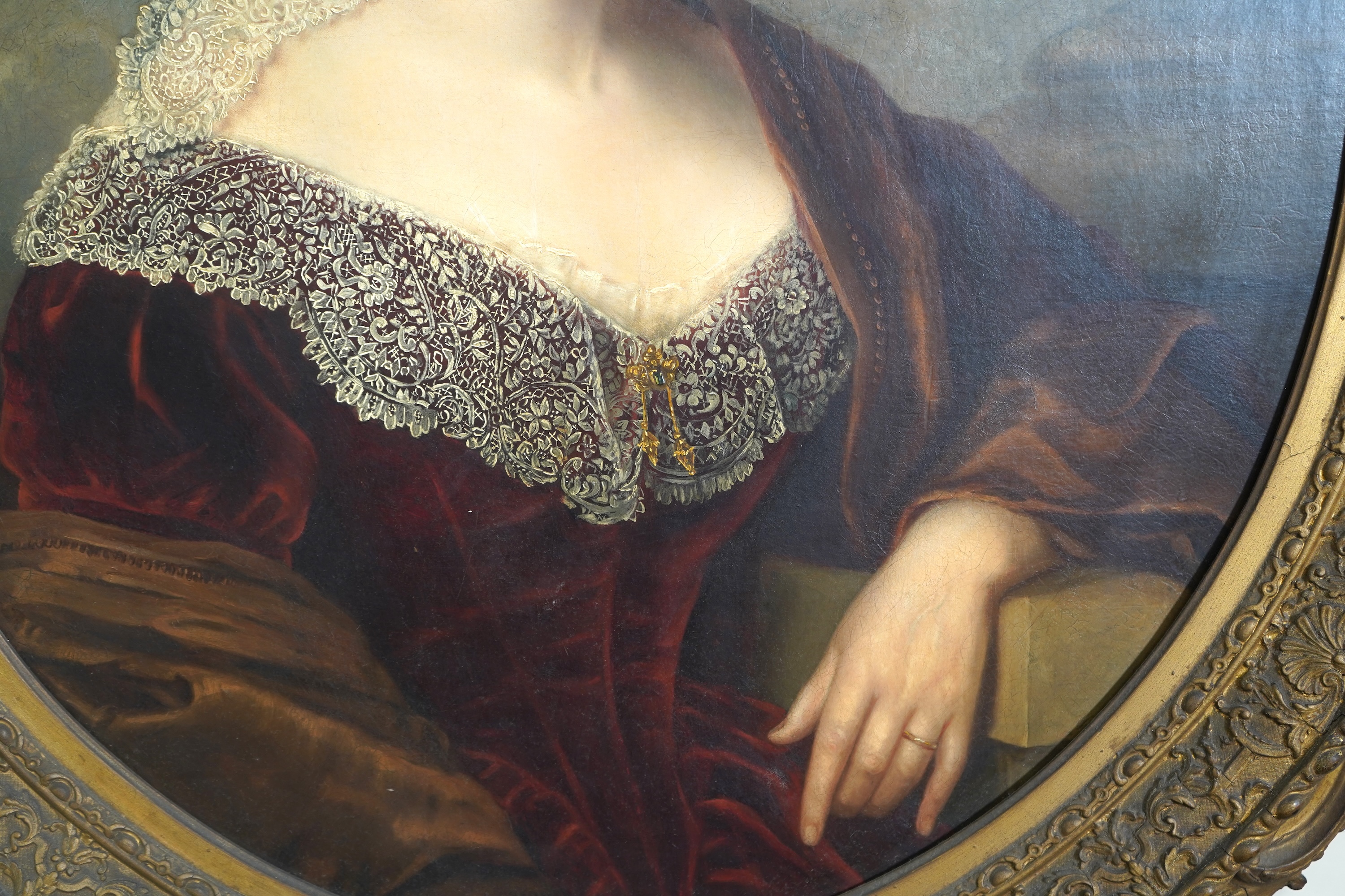 Circle of Franz Xaver Winterhalter, German 1805-1873, 'Mary Ann, Wife of Joseph Boord of Harefield'